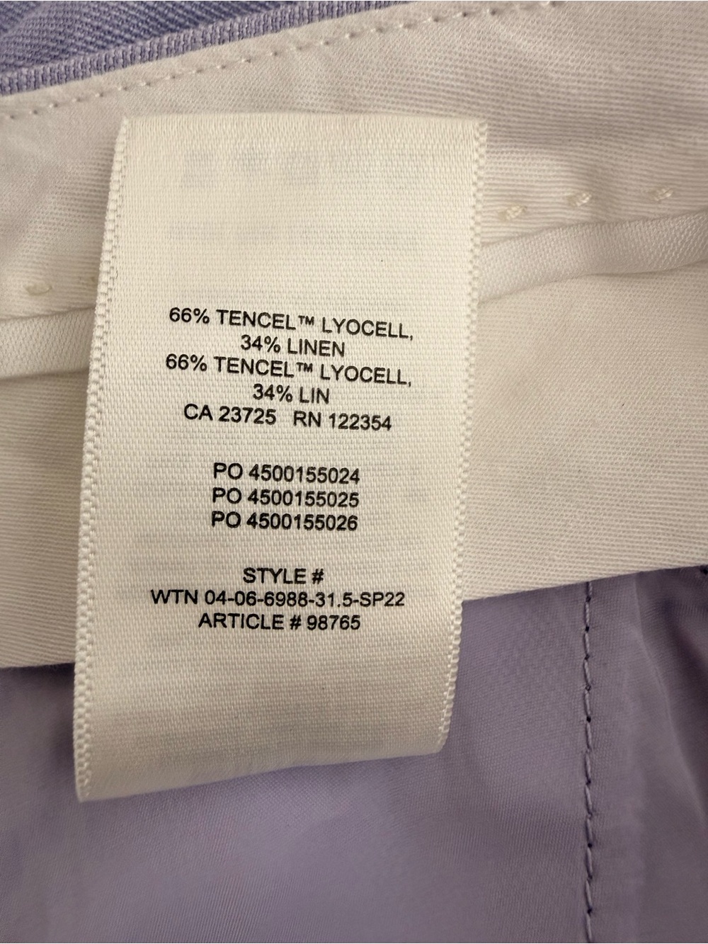 Wilfred Effortless Pant Lilac Linen Blend Wide Leg Trouser Size 4 Pants - Picture 5 of 6